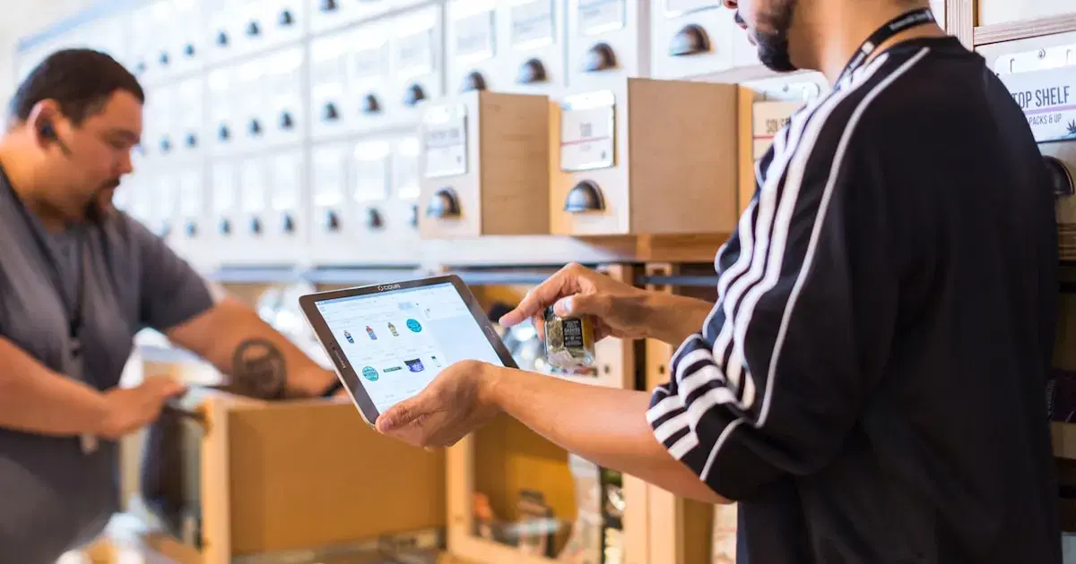 A staff member using a single tablet POS instead of juggling separate delivery-platform tablets